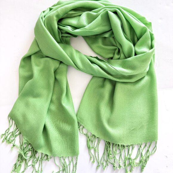 Lot of 2 Women's Shawls Green/Orange Large Wrap - Picture 4 of 14